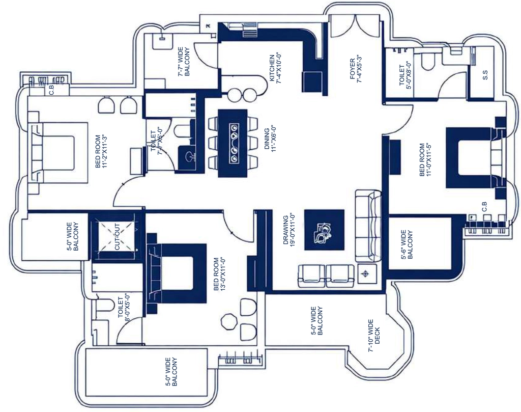 3 BHK Flat in VVIP Yamuna in Sector 22D, Greater Noida - Image 913316