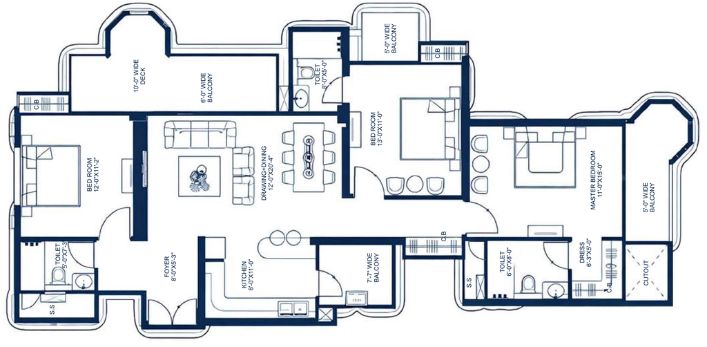 3 BHK Flat in VVIP Yamuna in Sector 22D, Greater Noida - Image 913320