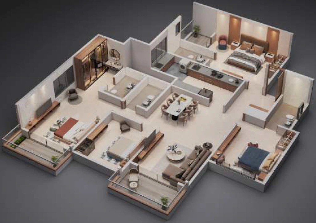 4 BHK Flat in Venkatesh Skylife in Vadgaon Khurd, Pune - Image 913326