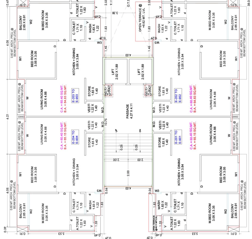 Floor Plan of Blue Golf City in Nana Varachha, Surat - Image 394545