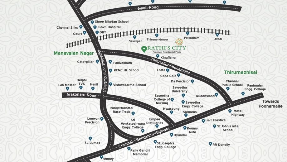 Location of Sri Bhagya Rathis City in Thirumazhisai, Chennai - Image 392528