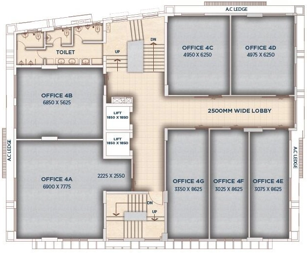 Floor Plan of Yaduka West Walk in Lal Bazar, Kolkata - Image 392544