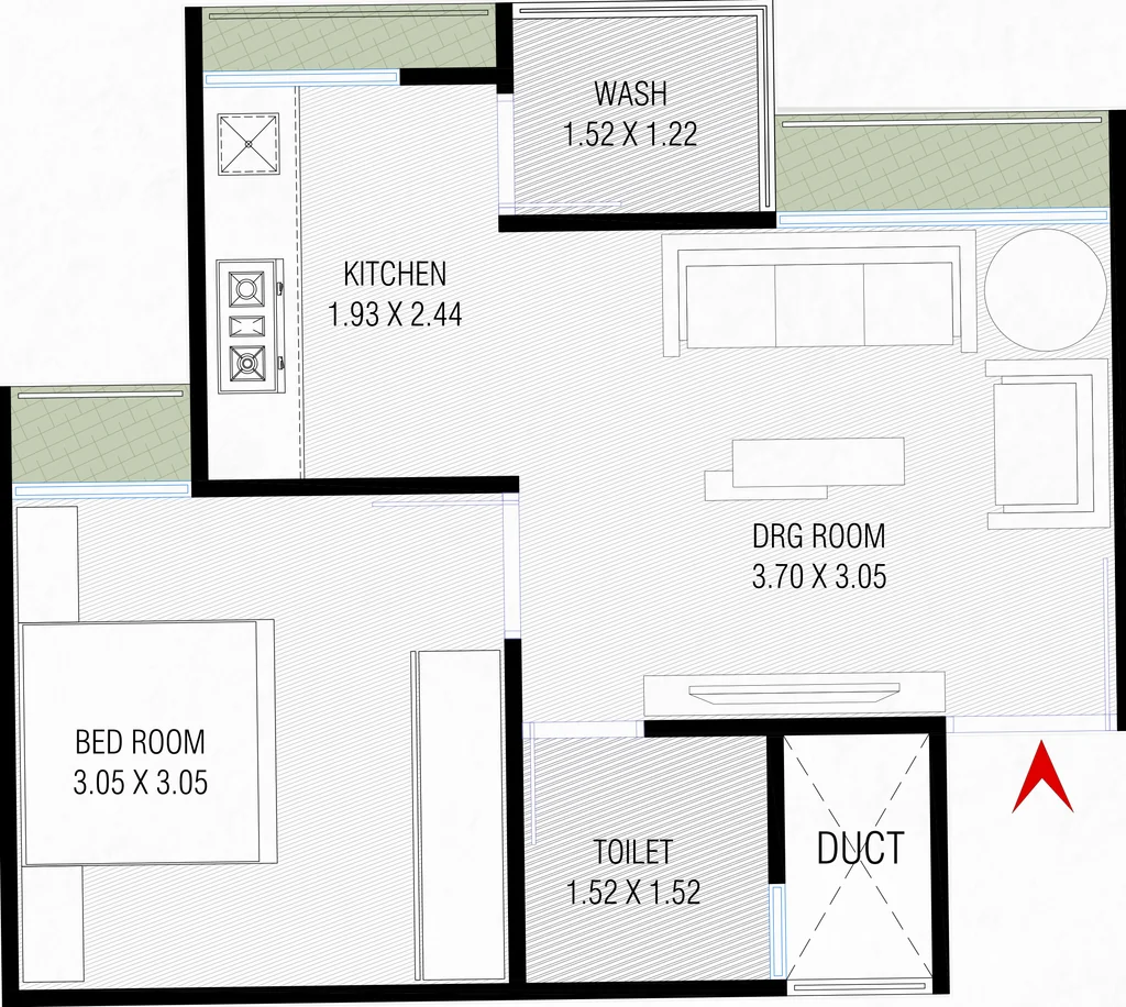 1 BHK Flat in Sahjanand Sanidhya Green in GIDC Naroda, Ahmedabad - Image 913351