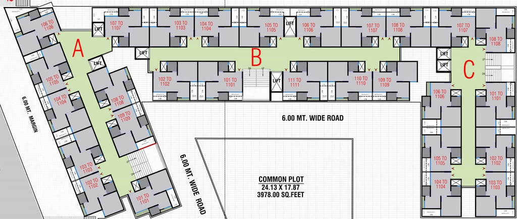 Floor Plan of Sahjanand Sanidhya Green in GIDC Naroda, Ahmedabad - Image 392550