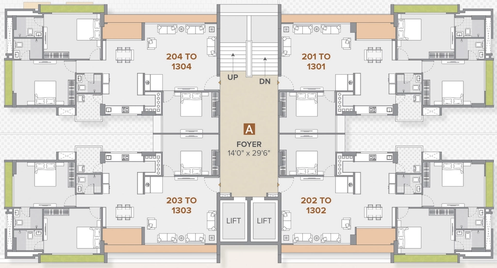 Floor Plan of Aaryan Erica in Koba, Gandhinagar - Image 392571