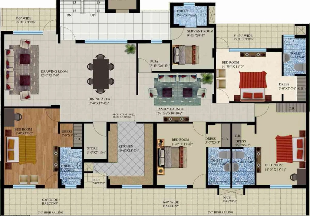 4 BHK Flat in Vision Nirwana Greens 4 in Mohali, Chandigarh - Image 913376