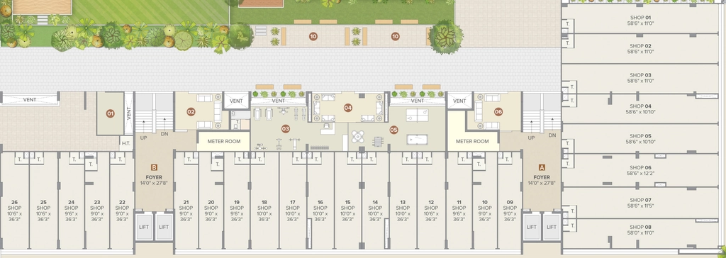 Floor Plan of Commercial Aaryan Erica in Koba, Gandhinagar - Image 392580