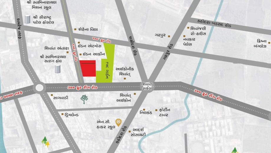 Location of Swarg Homes in Sarthana Jakat Naka, Surat - Image 394554