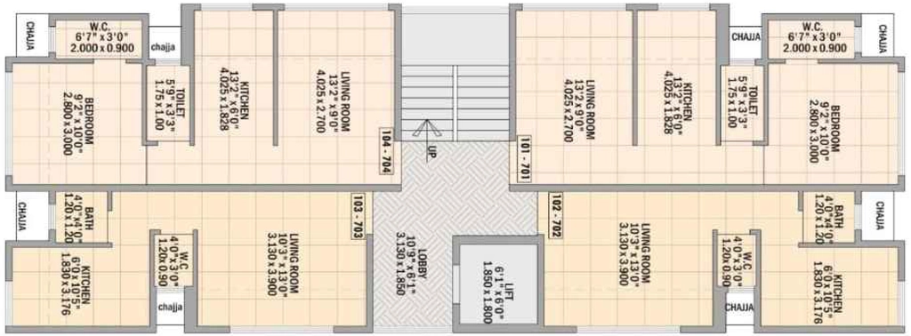 Floor Plan of Aurus La Casa in Ulwe, Navi Mumbai - Image 392615
