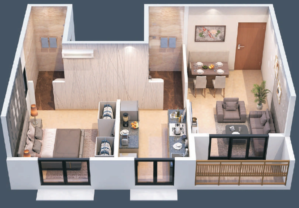 1 BHK Flat in Aurus La Luxuria in Shahapur, Thane - Image 913403