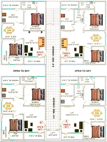 Floor Plan of Sri Sunshine Avenue in Pragathi Nagar, Hyderabad - Image 392638