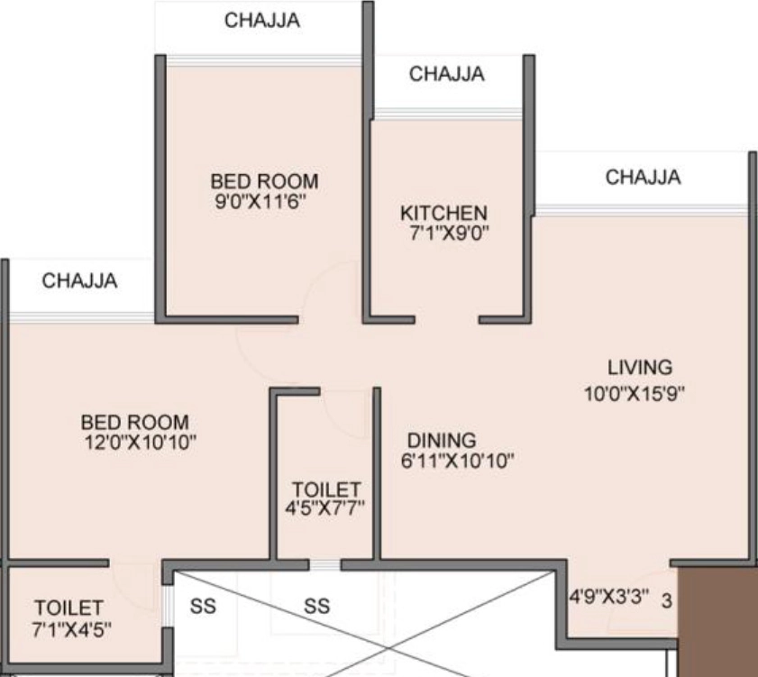 2 BHK Flat in Aurus La Palacio in Ulwe, Navi Mumbai - Image 913408