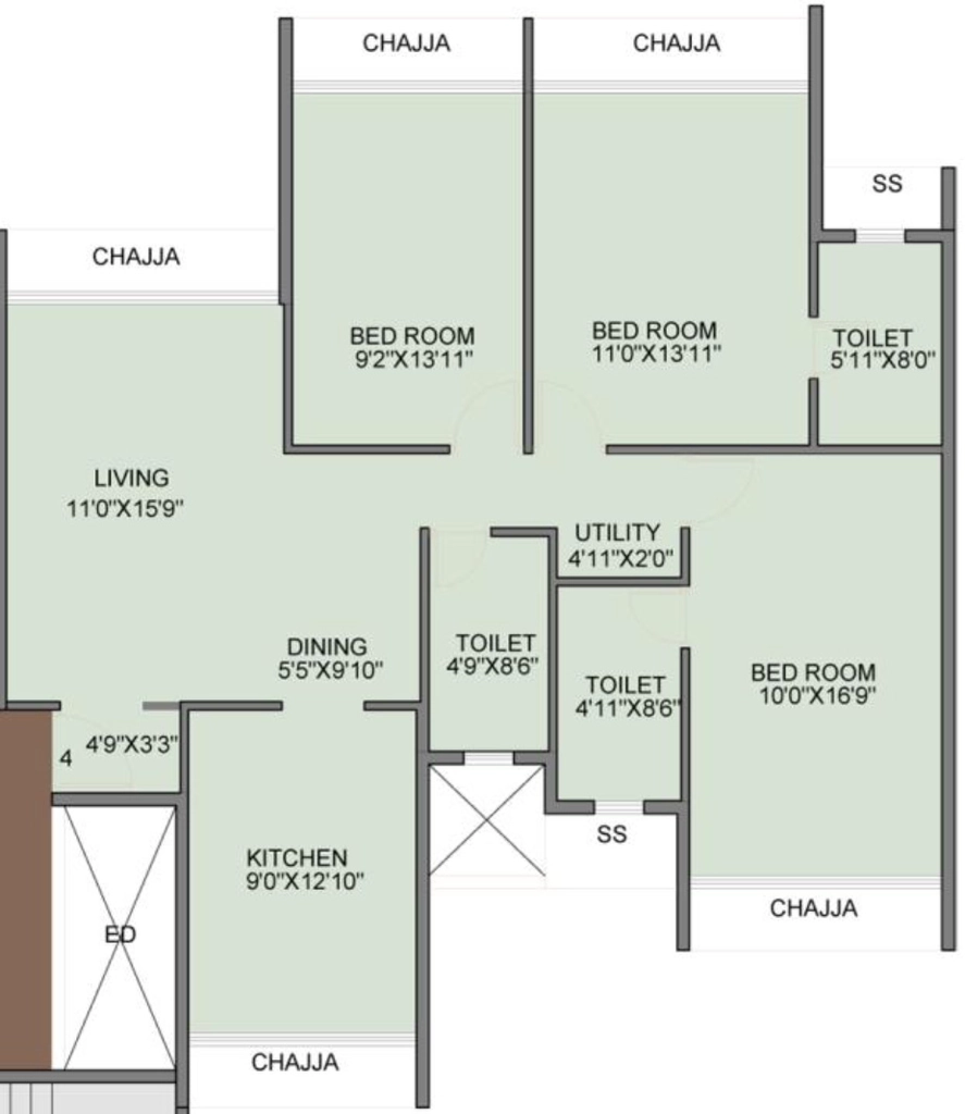 3 BHK Flat in Aurus La Palacio in Ulwe, Navi Mumbai - Image 913409
