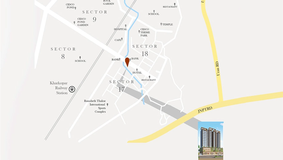 Location of Aurus La Palacio in Ulwe, Navi Mumbai - Image 392643