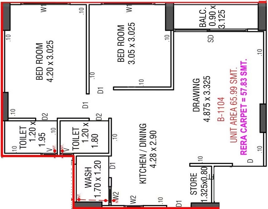2 BHK Flat in Sahjanand Shikshapatri in Vastral, Ahmedabad - Image 913410