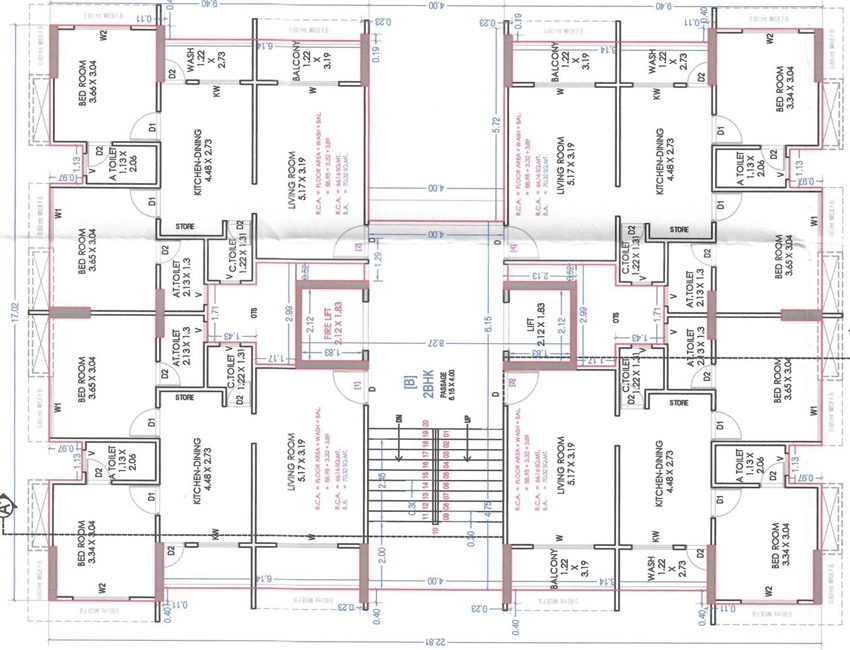 Floor Plan of Unity Malabar Sky in Variav, Surat - Image 394574