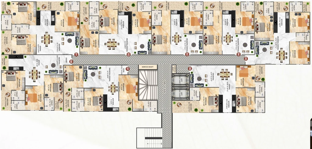 Floor Plan of Sukham Ecoworld 5th in Vaishali Nagar Extension, Jaipur - Image 392686