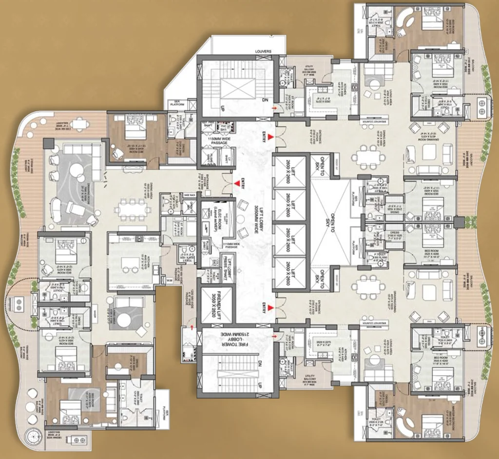 Floor Plan of Ekanam by Great Value in Sector 107, Noida - Image 392702