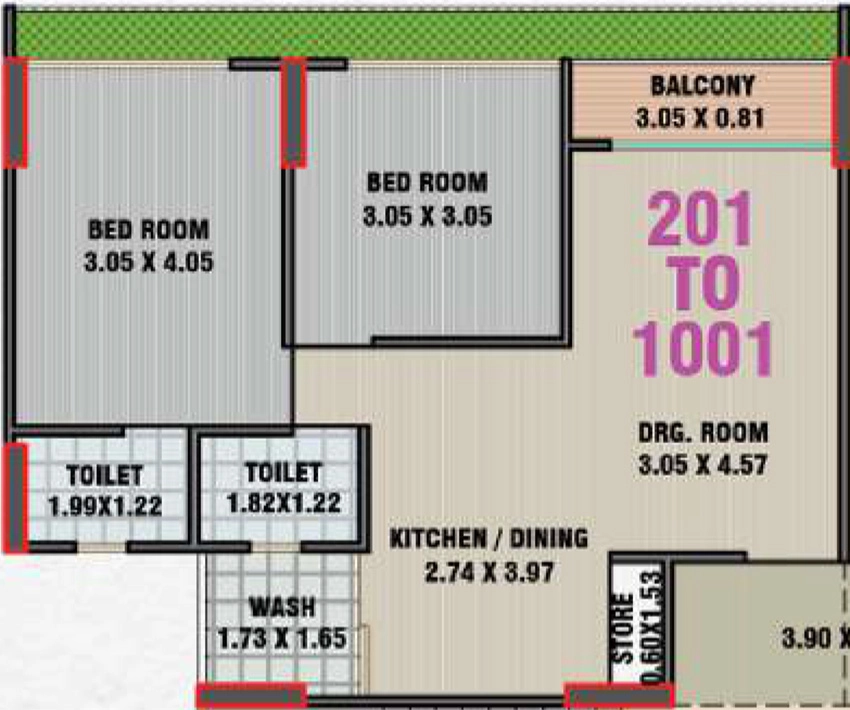 2 BHK Flat in Sarthi Heritage 2 in Vinzol, Ahmedabad - Image 913428