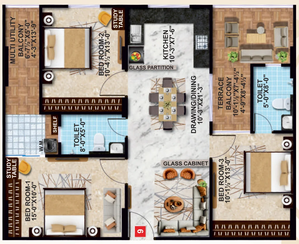 3 BHK Flat in Kiara Pinnacle in Jagatpura, Jaipur - Image 913436