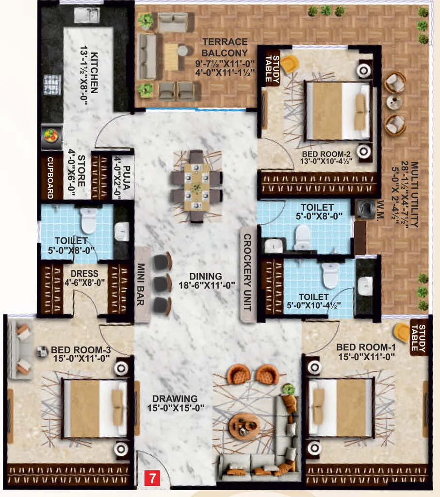 3 BHK Flat in Kiara Pinnacle in Jagatpura, Jaipur - Image 913438