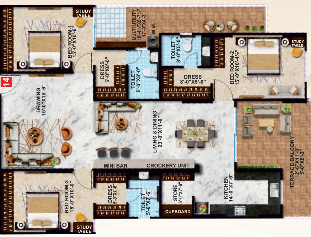 3 BHK Flat in Kiara Pinnacle in Jagatpura, Jaipur - Image 913439