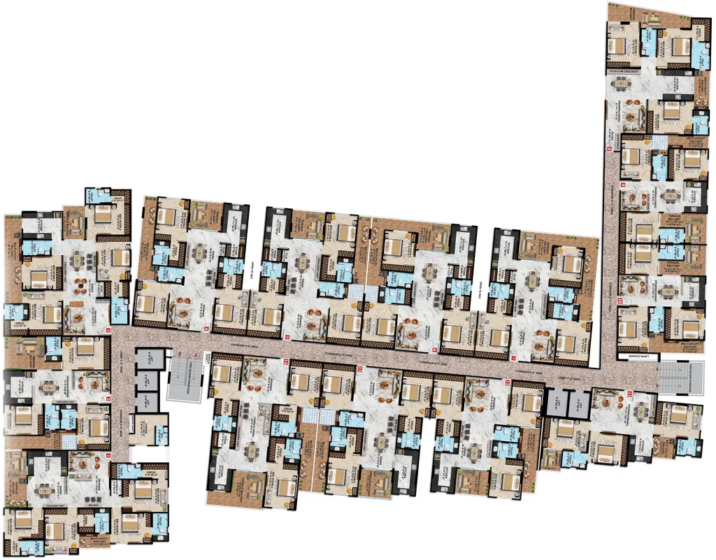 Floor Plan of Kiara Pinnacle in Jagatpura, Jaipur - Image 392729