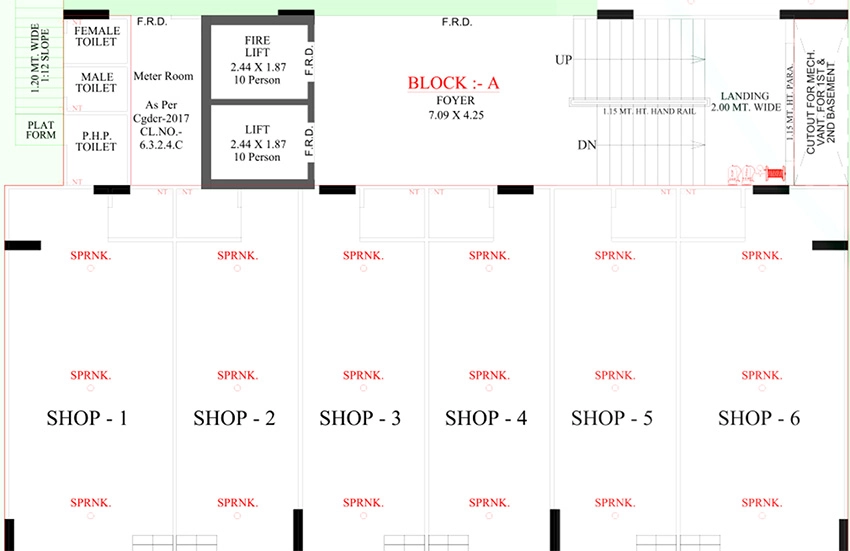 Floor Plan of Commercial Jay Samay Arish in Hanspura, Ahmedabad - Image 392742