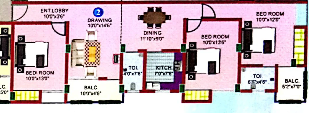 3 BHK Flat in Gokuldham Chandra Moti Enclave in Ranipur, Patna - Image 913458