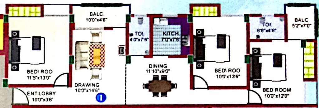 3 BHK Flat in Gokuldham Chandra Moti Enclave in Ranipur, Patna - Image 913455