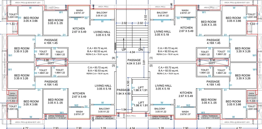 Floor Plan of Jalaram Suryam Sky in Pasodara, Surat - Image 394601