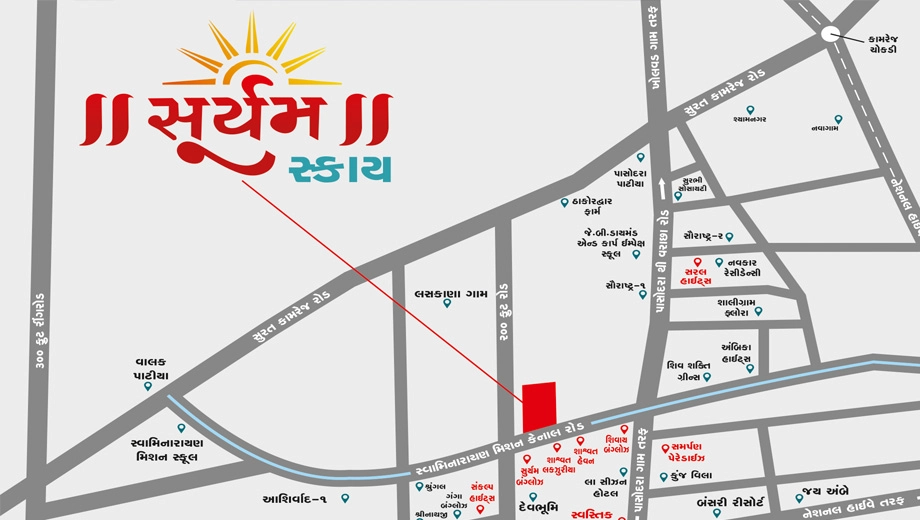 Location of Jalaram Suryam Sky - Image 394600