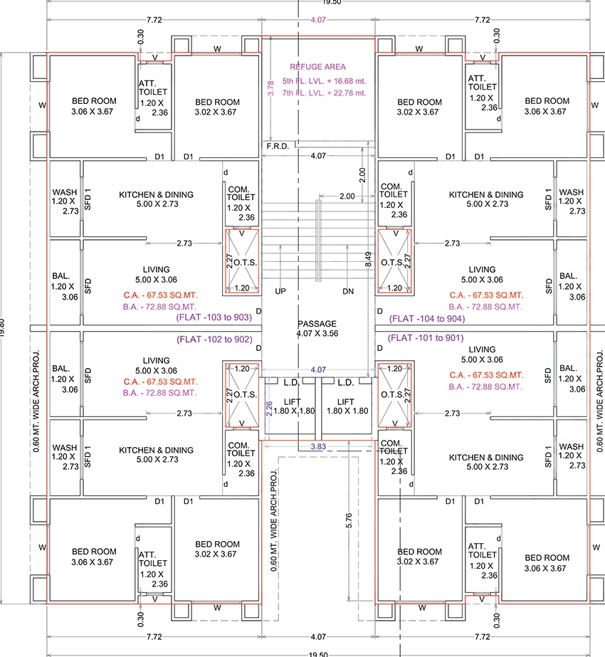 Floor Plan of Seksaria Shantiban Skylar in Dholera, Ahmedabad - Image 392793