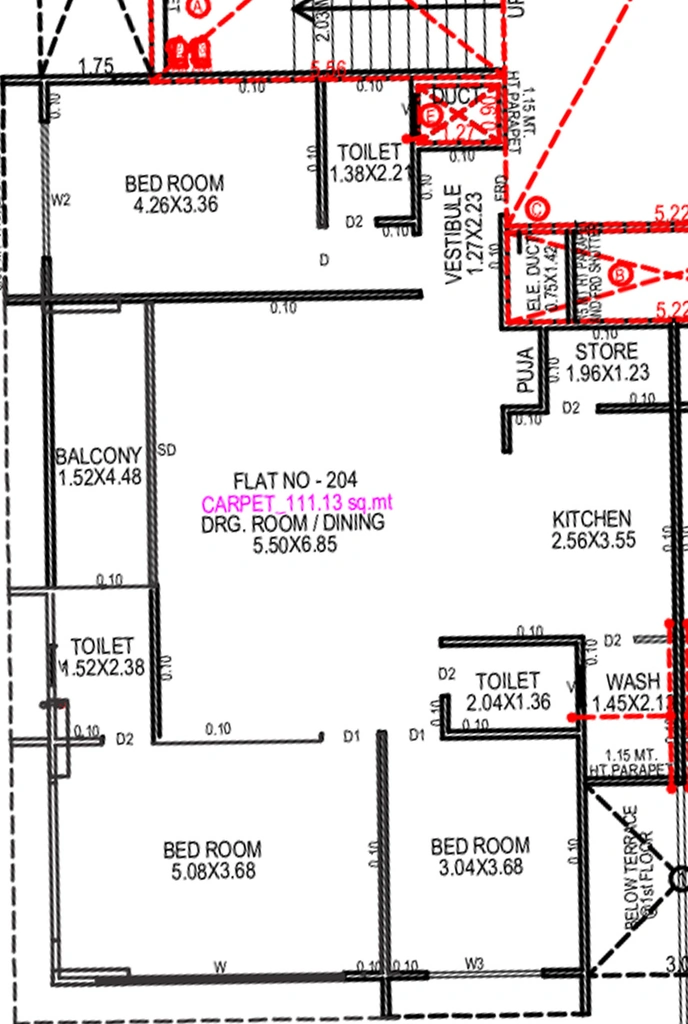 3 BHK Flat in Shaligram Elevate in Ognaj, Ahmedabad - Image 913476