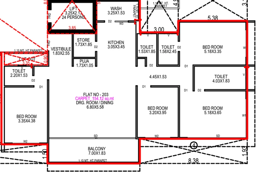 3 BHK Flat in Shaligram Elevate in Ognaj, Ahmedabad - Image 913477