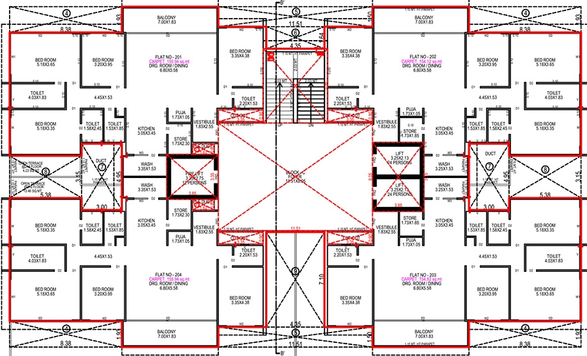 Floor Plan of Shaligram Elevate in Ognaj, Ahmedabad - Image 392810