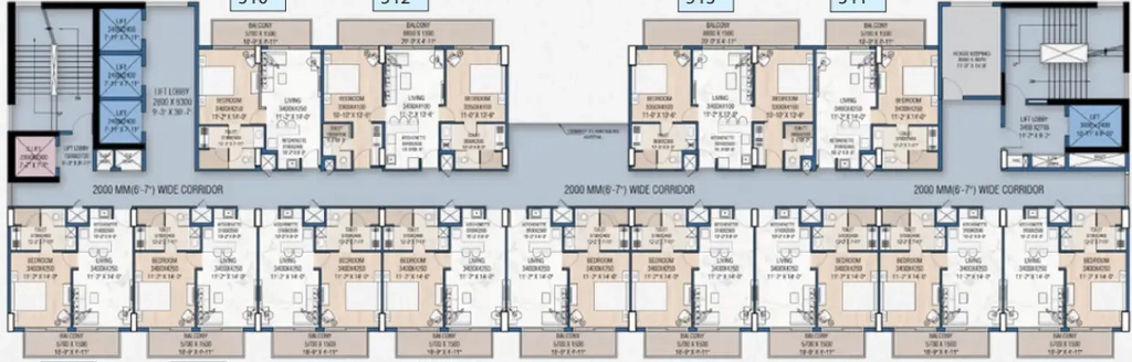 Floor Plan of NBCC Dream Valley Highlife in Techzone 4, Greater Noida - Image 392807