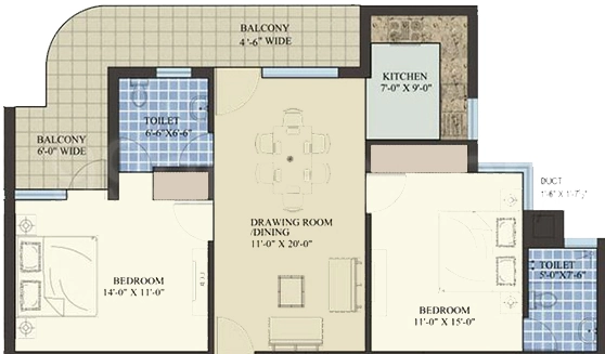 3 BHK Flat in Paradise Darpan Heights in Mohali, Chandigarh - Image 913489