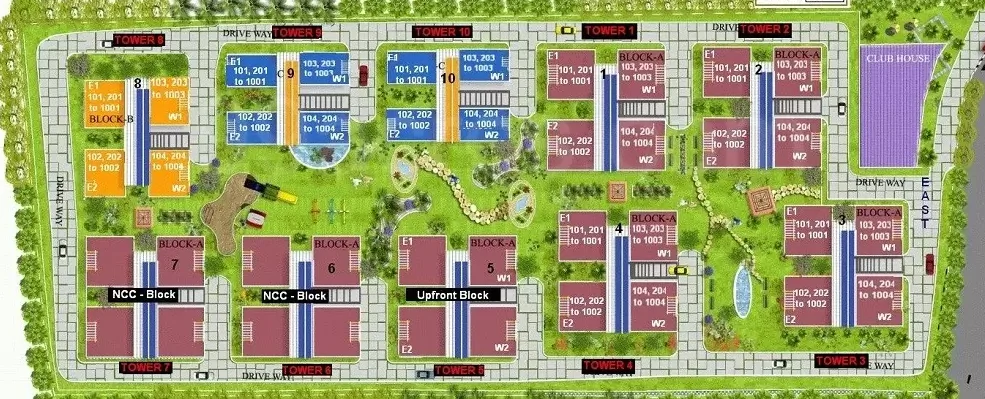 Master Plan of NCC Cyber Employees Welfare Society in Osman Nagar, Hyderabad - Image 393070