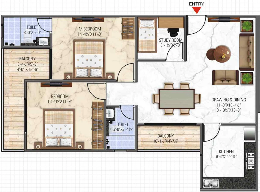 2.5 BHK Flat in Prime Enclave in Lalarpura, Jaipur - Image 913521