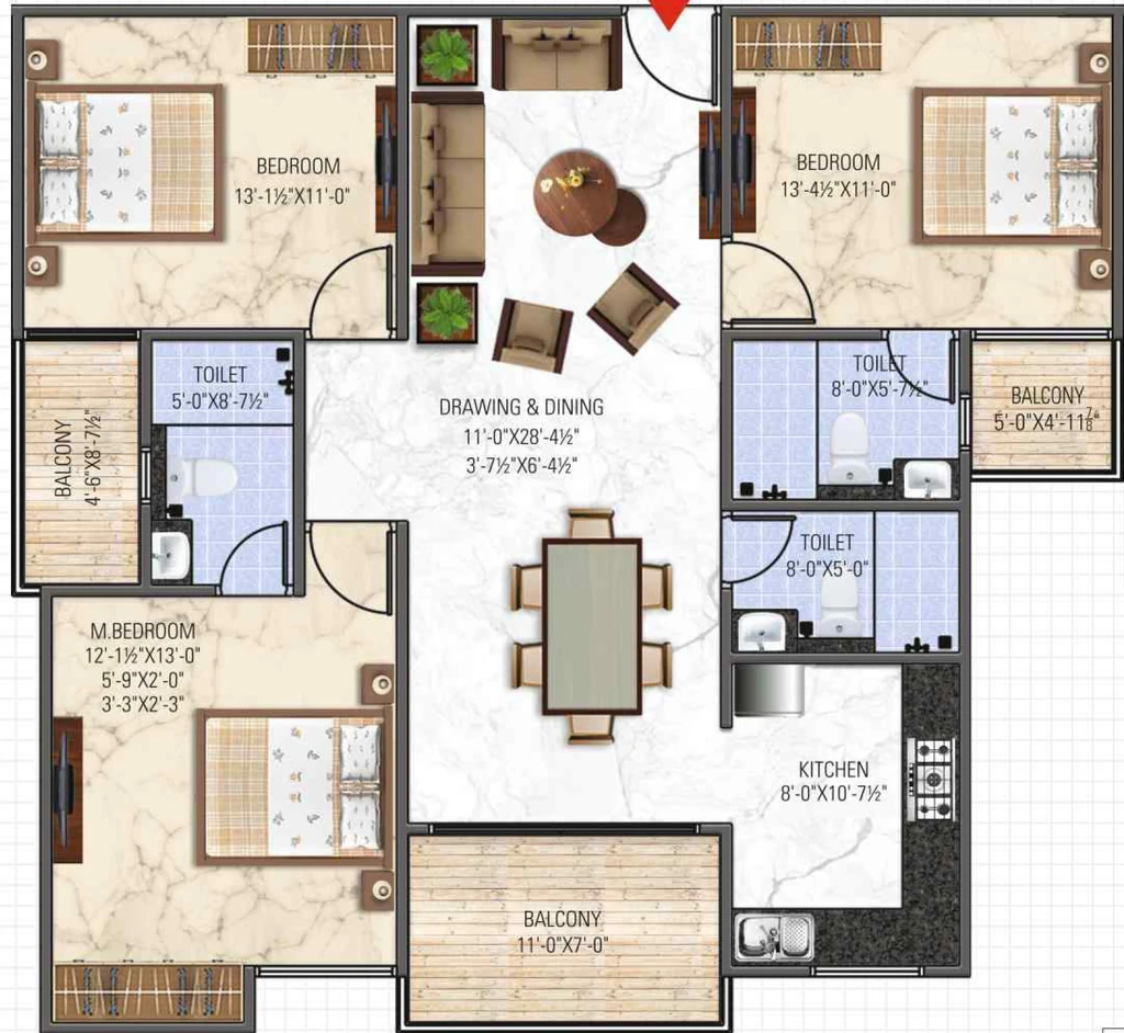 3 BHK Flat in Prime Enclave in Lalarpura, Jaipur - Image 913522