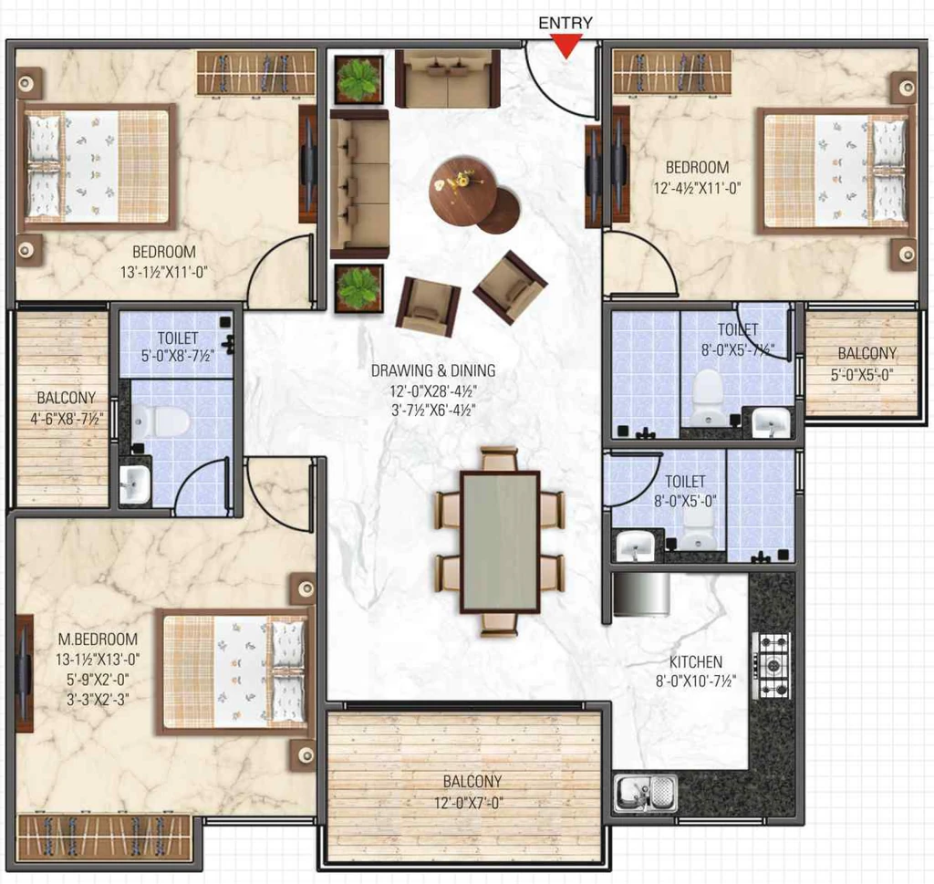 3 BHK Flat in Prime Enclave in Lalarpura, Jaipur - Image 913524