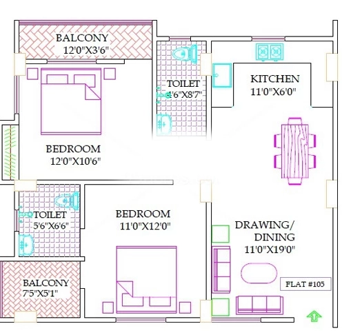 2 BHK Flat in Mansha Group Shiv Dham in Digha, Patna - Image 913526