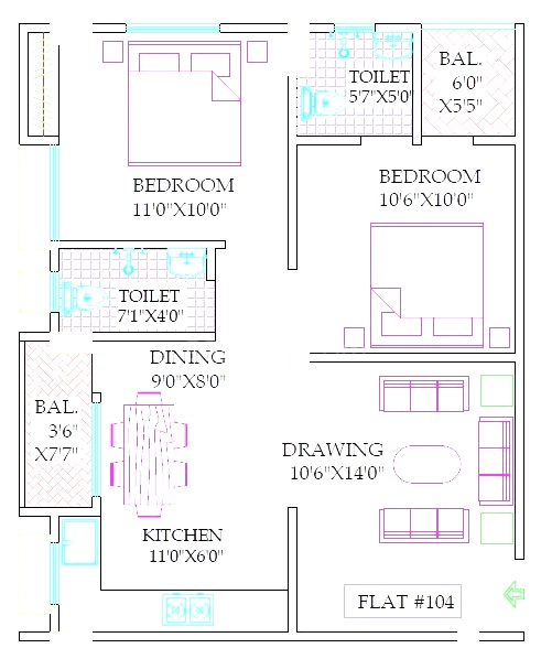 2 BHK Flat in Mansha Group Shiv Dham in Digha, Patna - Image 913525