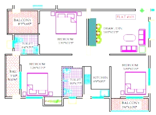 3 BHK Flat in Mansha Group Shiv Dham in Digha, Patna - Image 913527