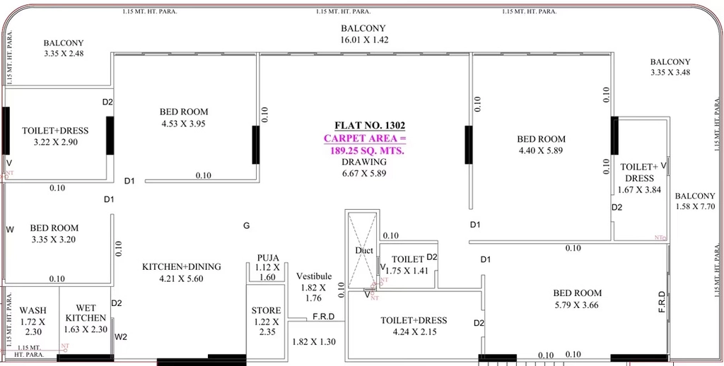 4 BHK Flat in Shivalay The Majestic in Hanspura, Ahmedabad - Image 913523