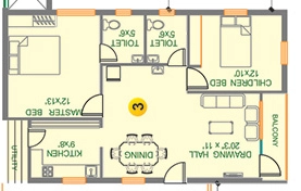 2 BHK Flat in Pallavi Aashray in Malkajgiri, Hyderabad - Image 913612