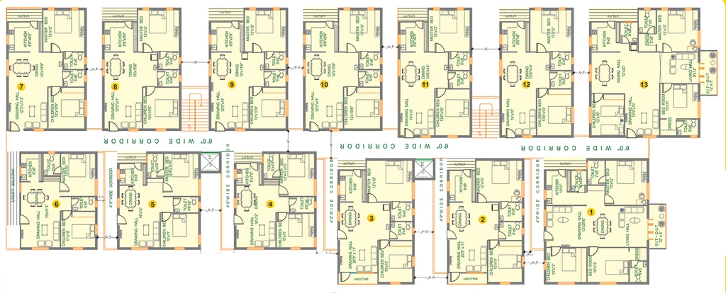 Floor Plan of Pallavi Aashray in Malkajgiri, Hyderabad - Image 393407