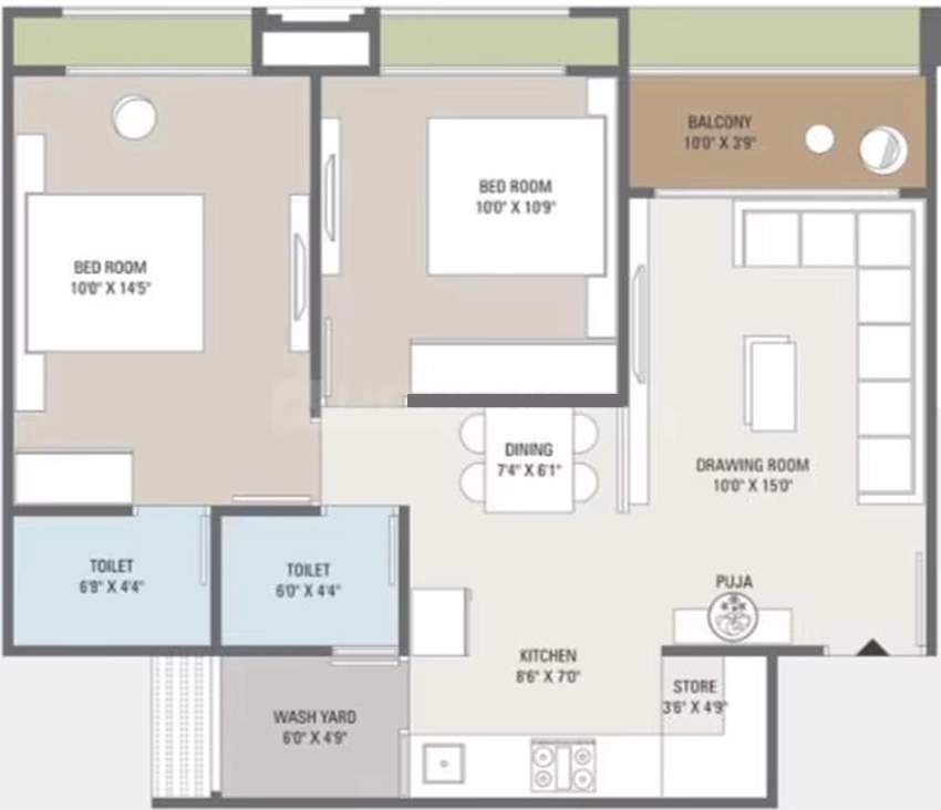 2 BHK Flat in Shivshakti Shivalay Samruddhi in Nava Naroda, Ahmedabad - Image 913531