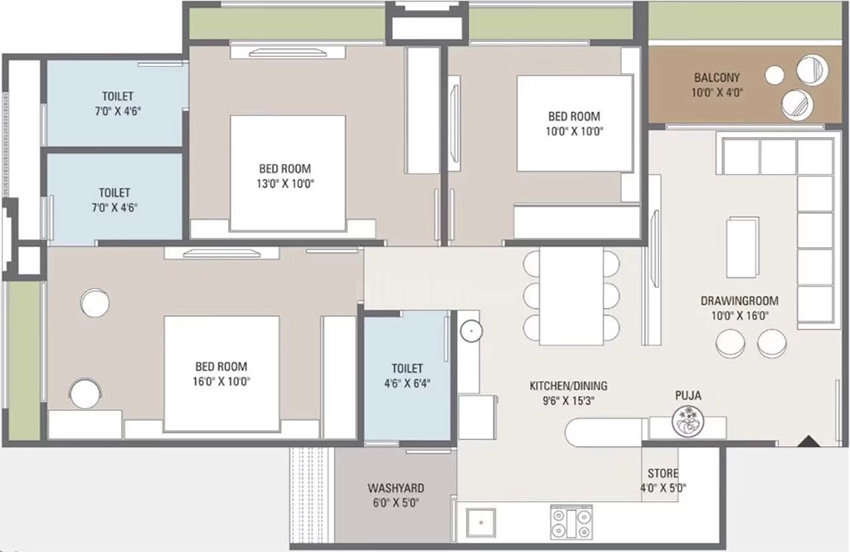 3 BHK Flat in Shivshakti Shivalay Samruddhi in Nava Naroda, Ahmedabad - Image 913533